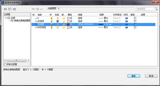 CAD��������ͼ����ɫ���������߿�