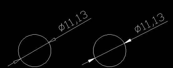 CAD��עʱ���������������������ñ�ע���ļ�ͷ���ʵ�ļ�ͷ