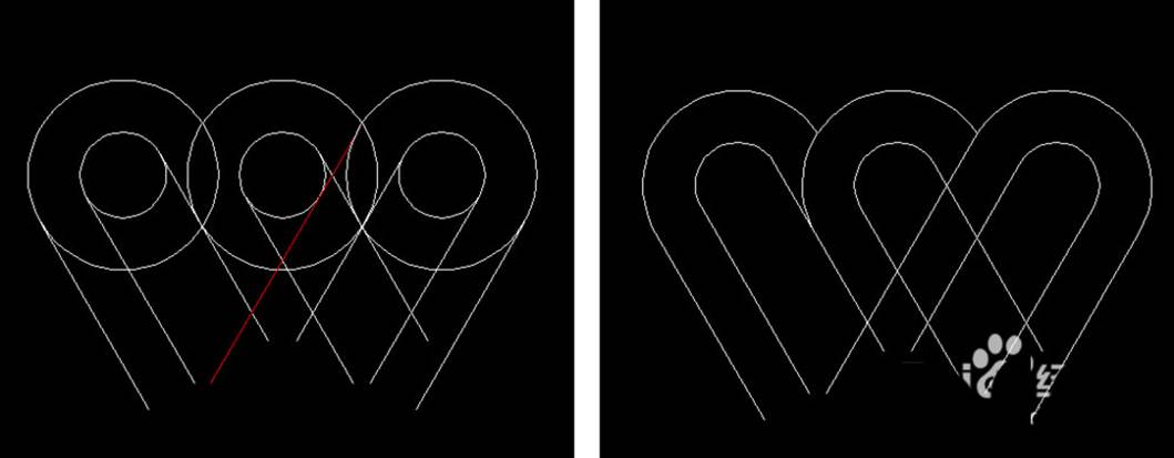 CAD��������˫���ε�ͼ��