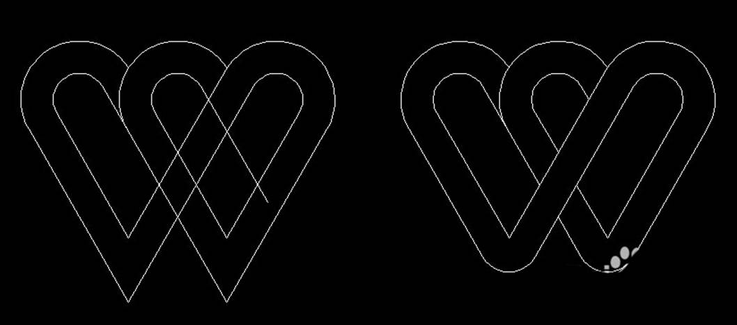 CAD��������˫���ε�ͼ��