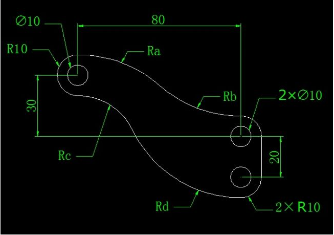 ZWCAD��۳�����ֱ��10�ڿ׺�������Ra�İ뾶